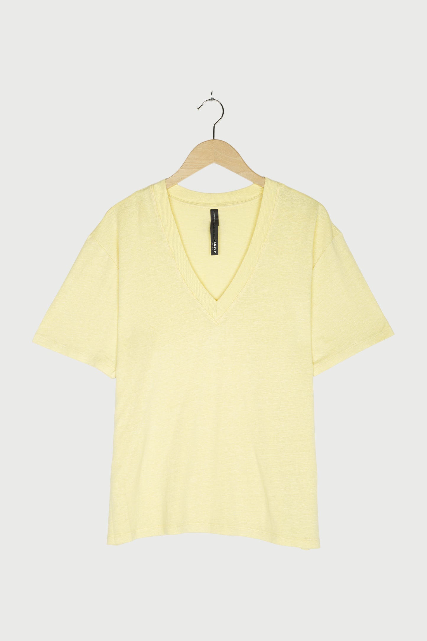 LOW V-NECK TEE LINEN