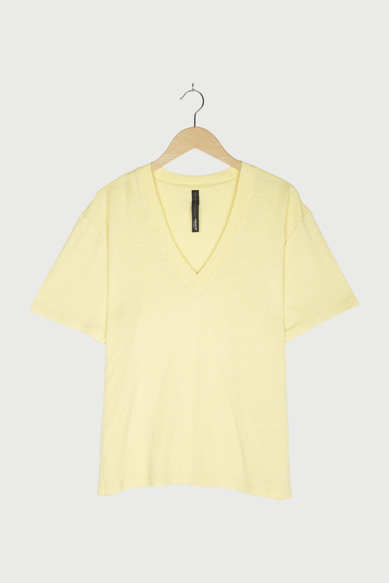 LOW V-NECK TEE LINEN