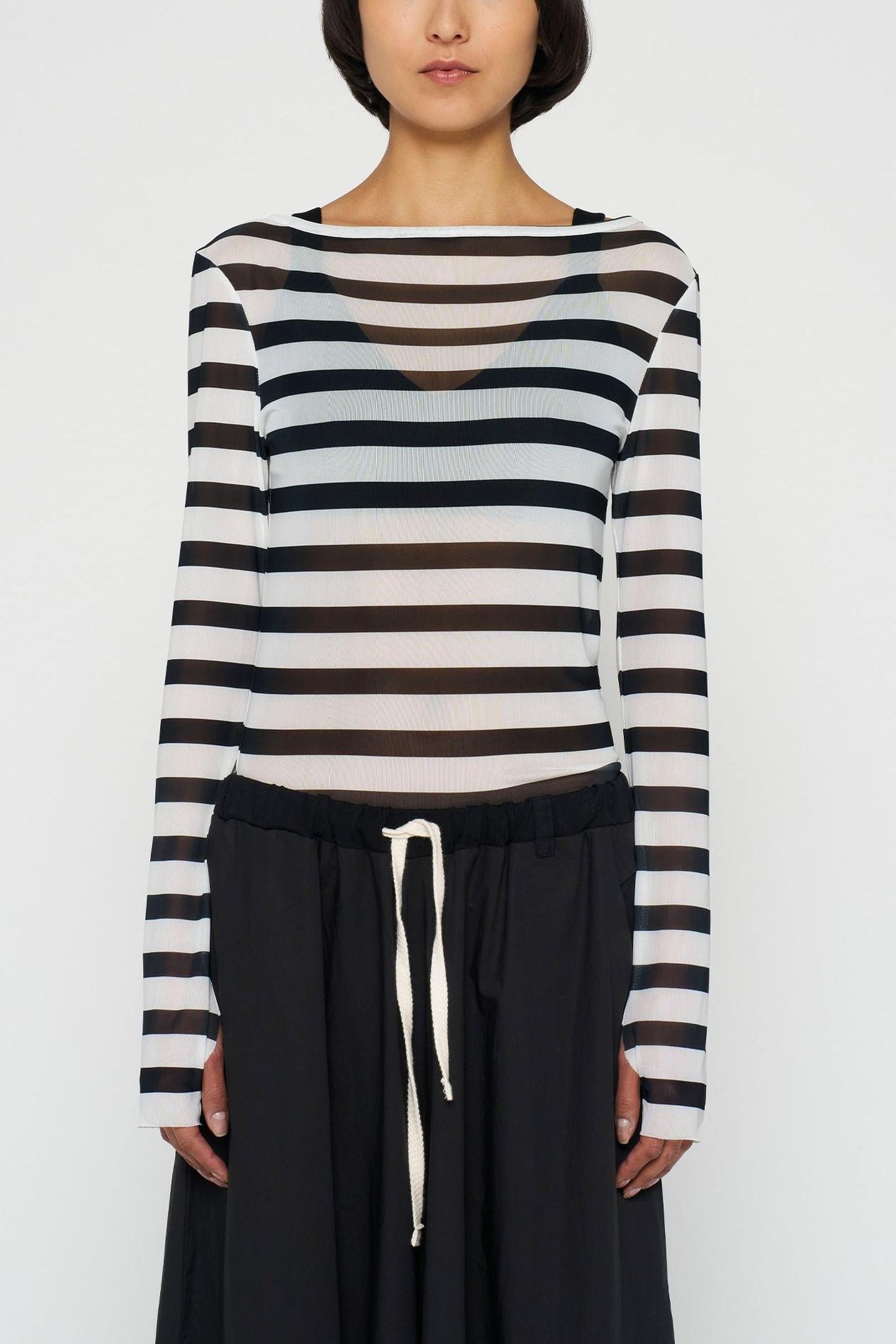 MESH TEE STRIPE
