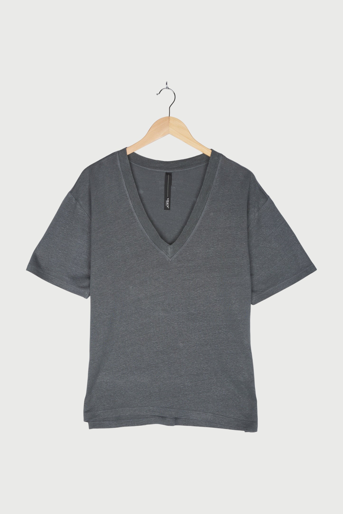 LOW V-NECK TEE LINEN
