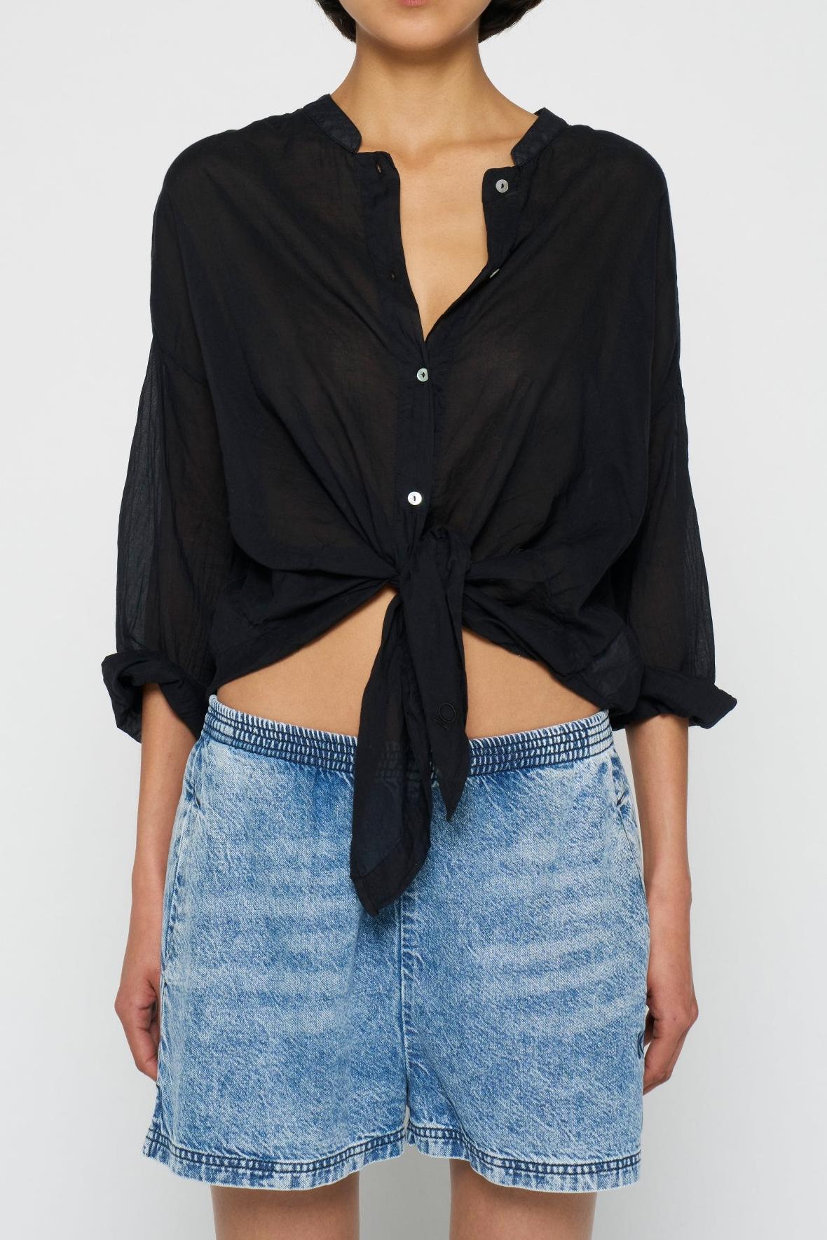 CROPPED KNOT BLOUSE