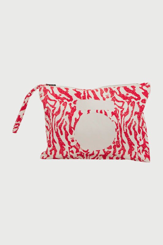 CANVAS CLUTCH ZEBRA