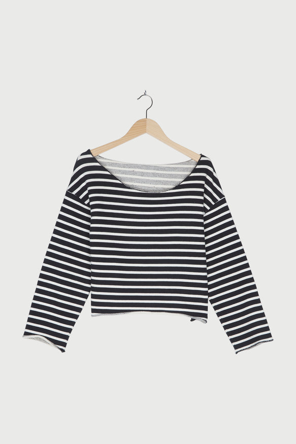 BOAT NECK SWEATER STRIPES