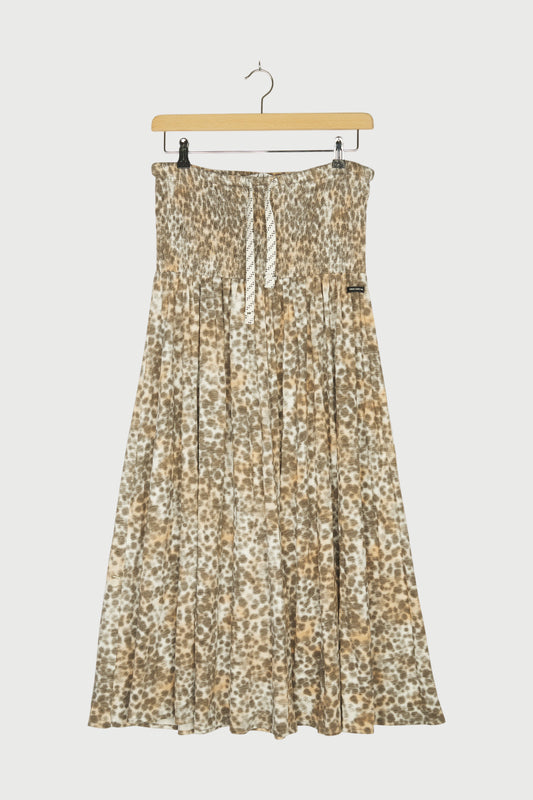 SMOCK SKIRT LEOPARD
