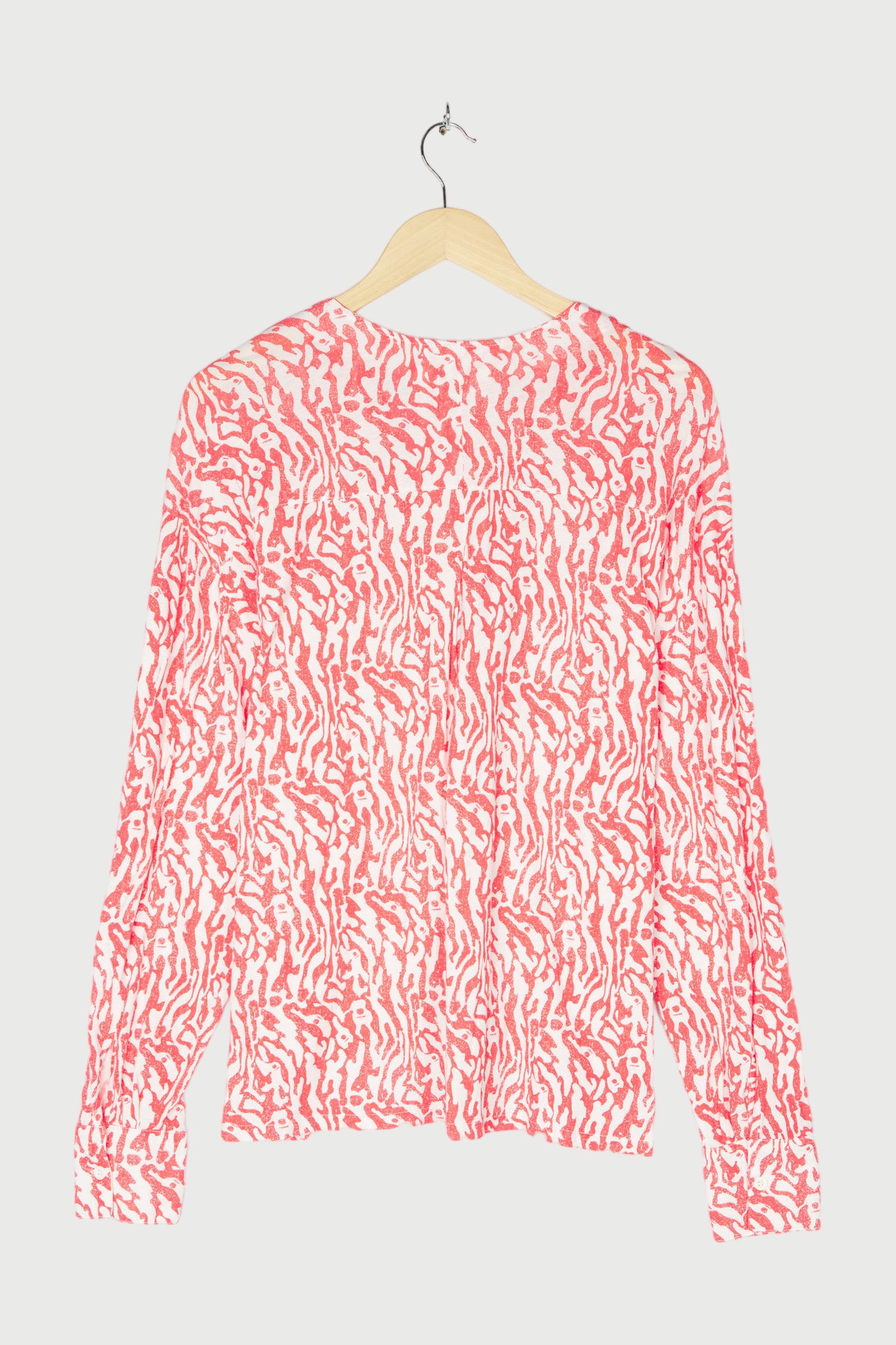 V-NECK BLOUSE ZEBRA JERSEY