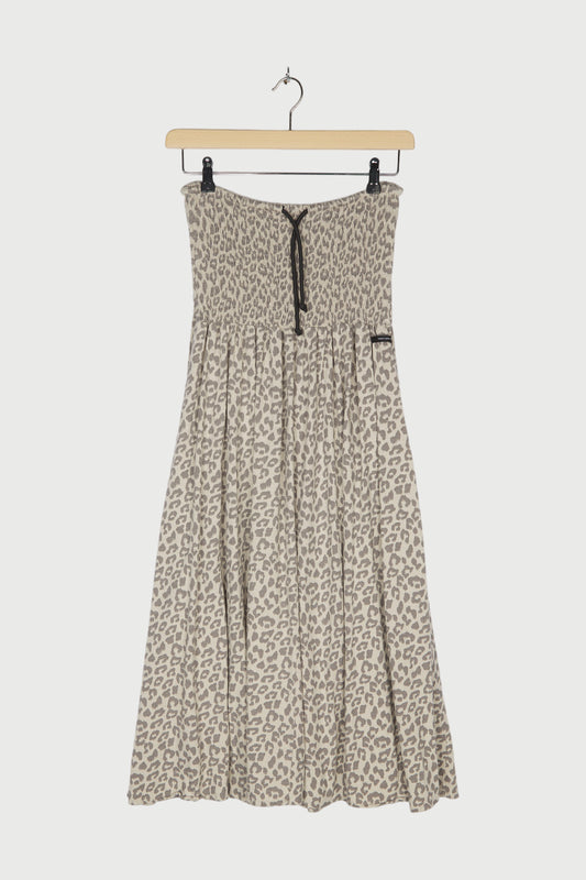 SMOCK SKIRT LEOPARD