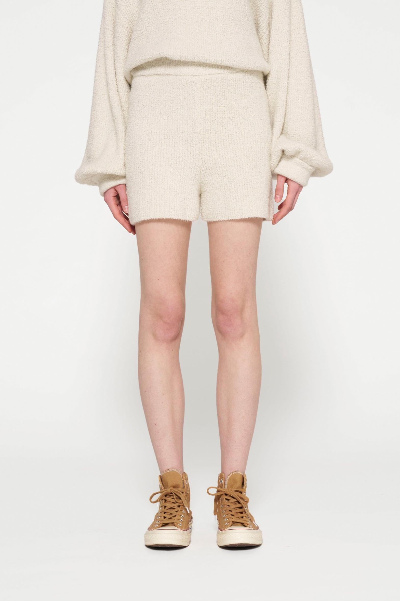 BOUCLE KNIT SHORTS