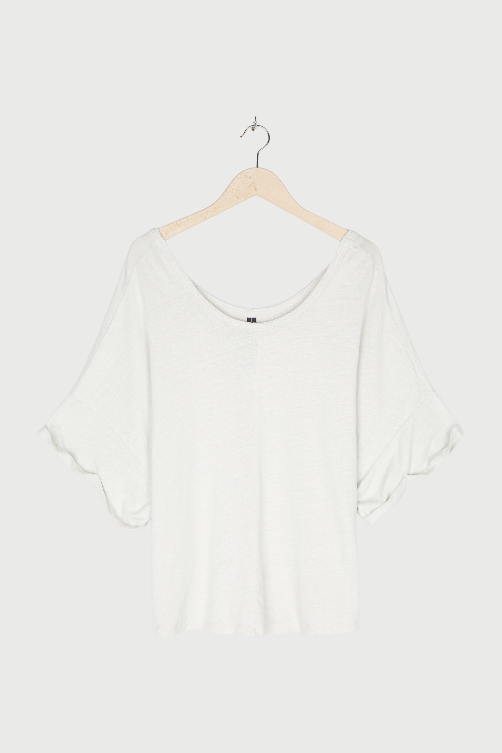 WIDE NECK TEE LINEN