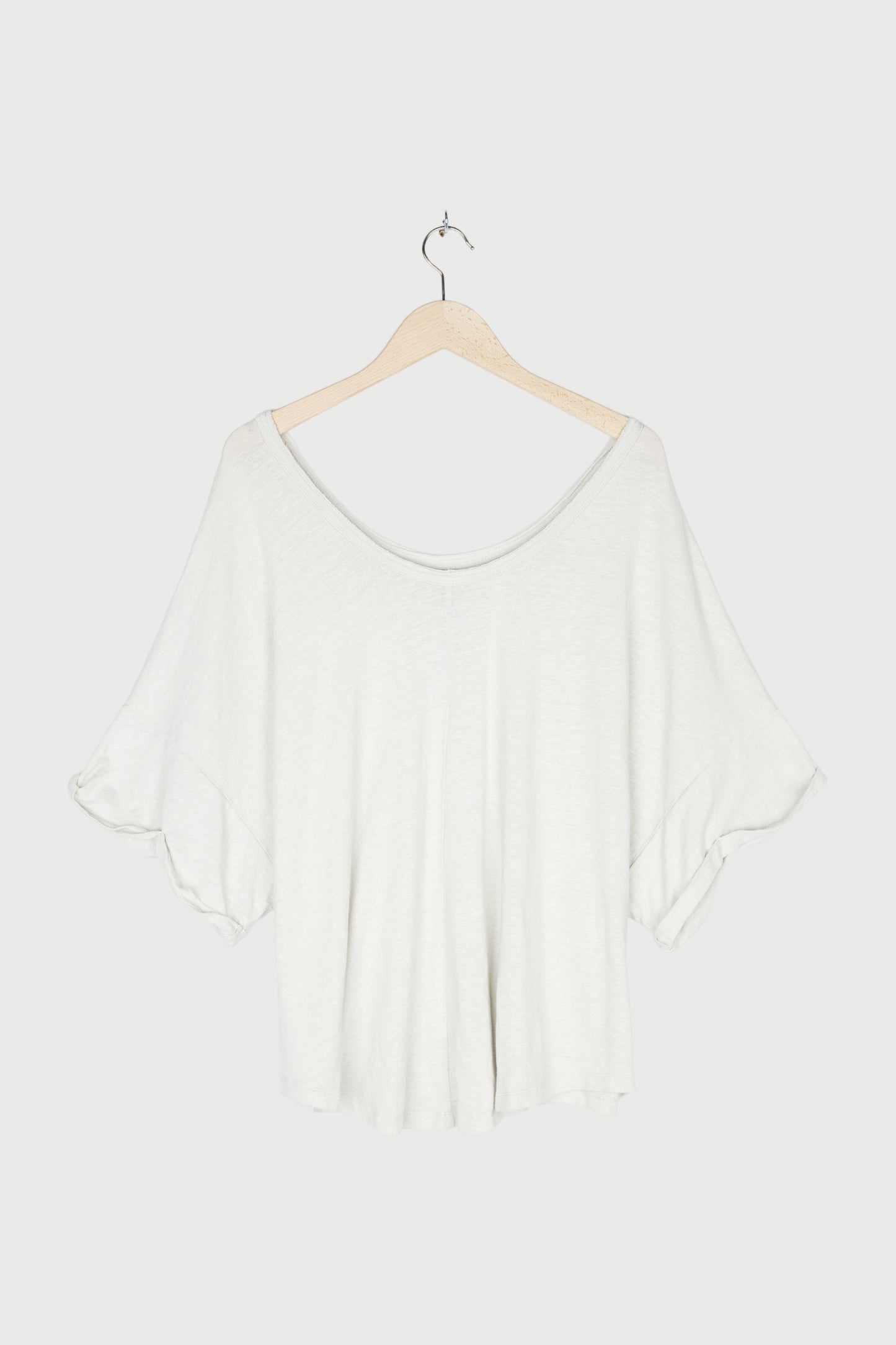 WIDE NECK TEE LINEN
