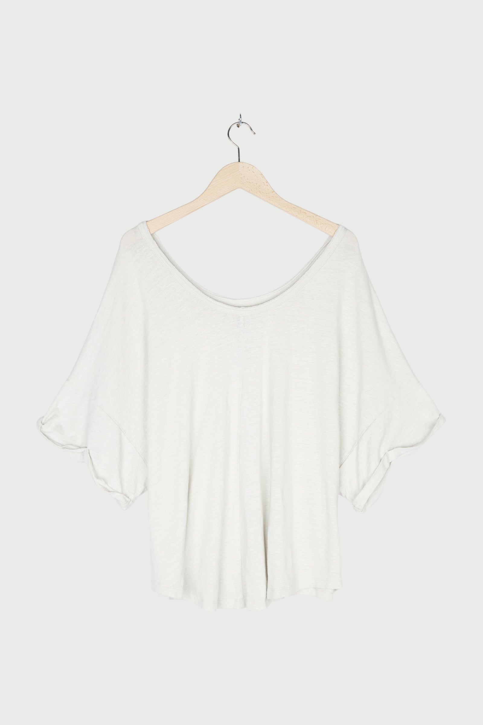 WIDE NECK TEE LINEN