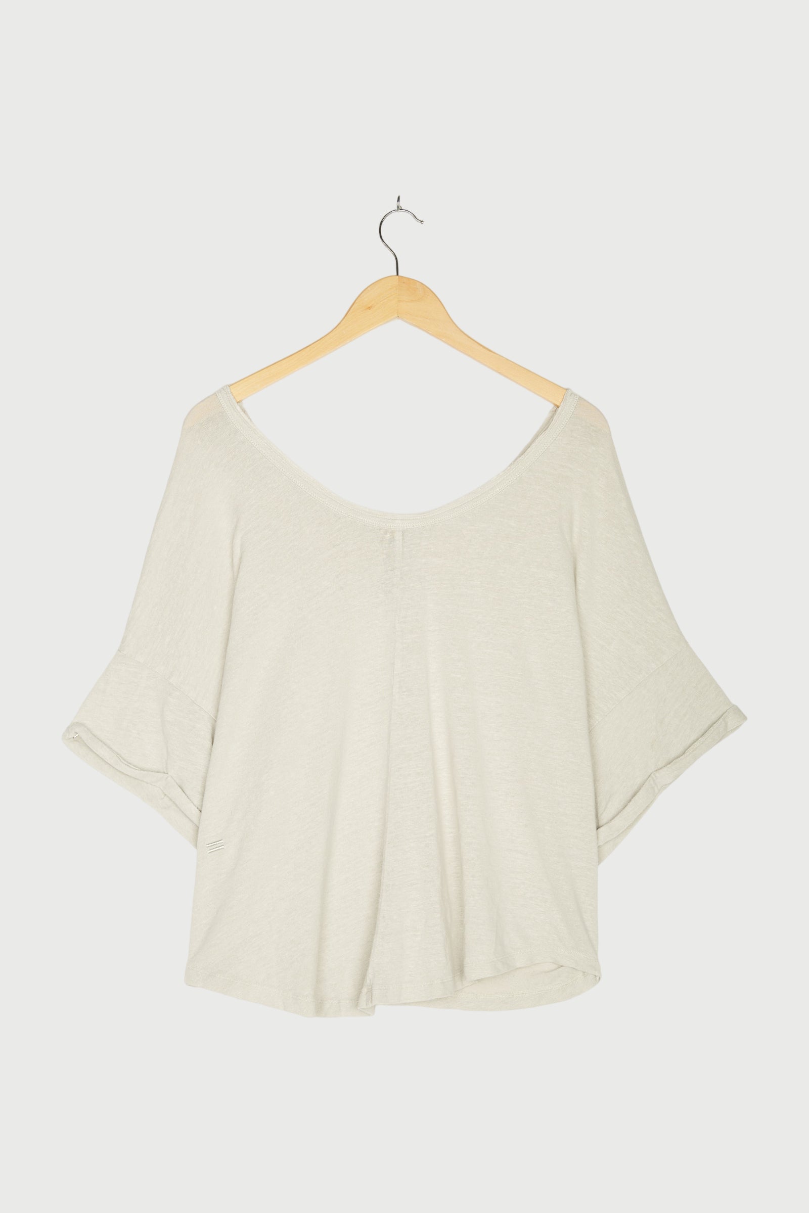 WIDE NECK TEE LINEN