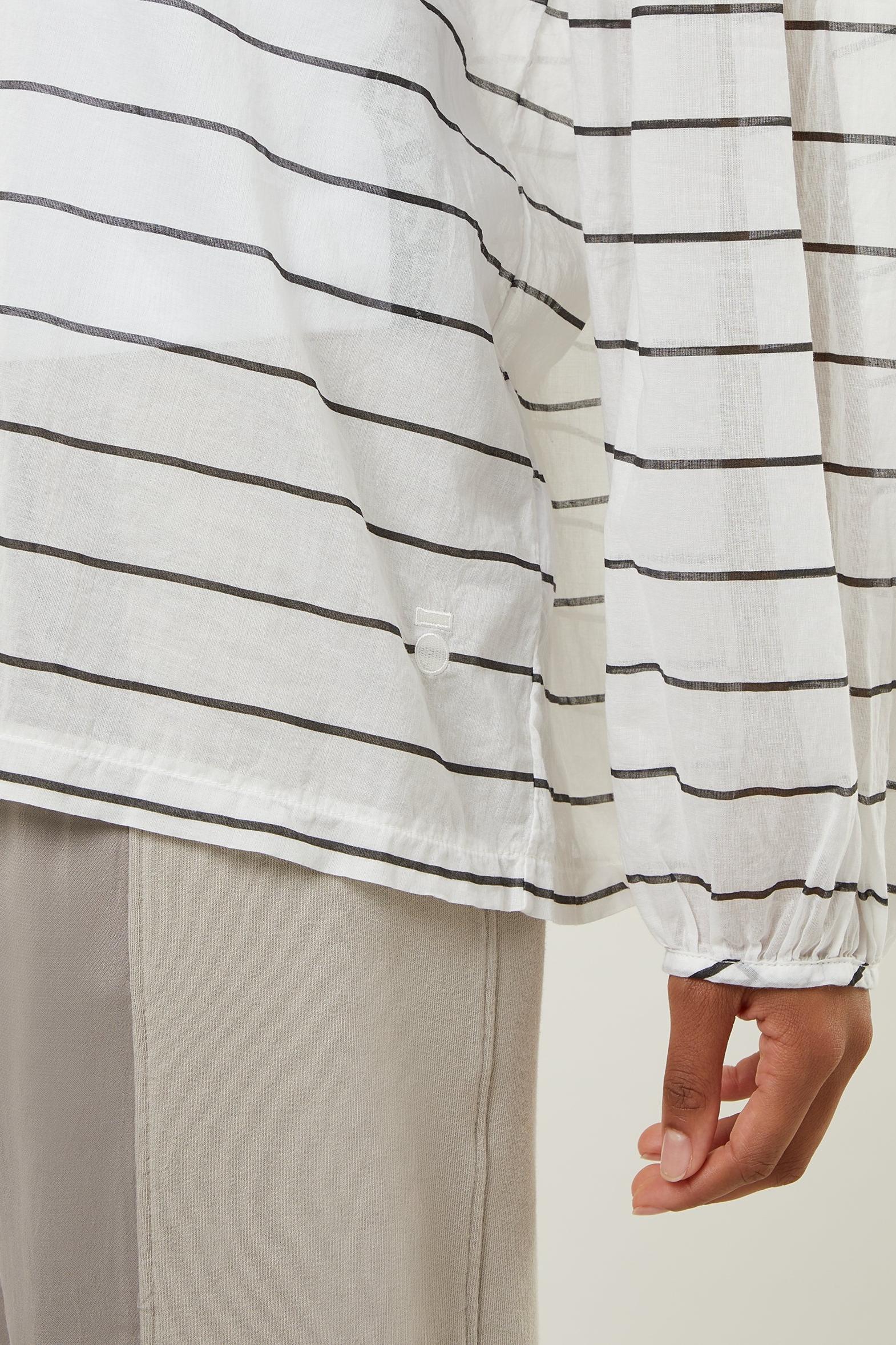 BALLOON SLEEVE BLOUSE STRIPE