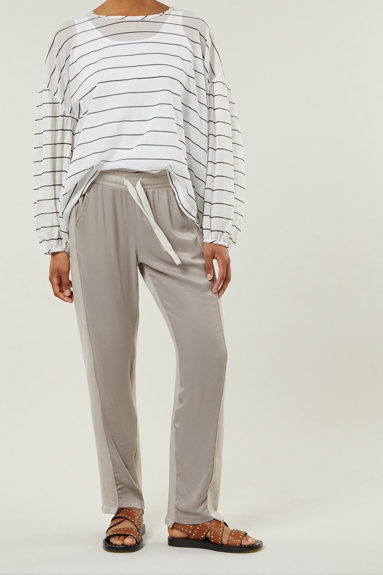 BALLOON SLEEVE BLOUSE STRIPE