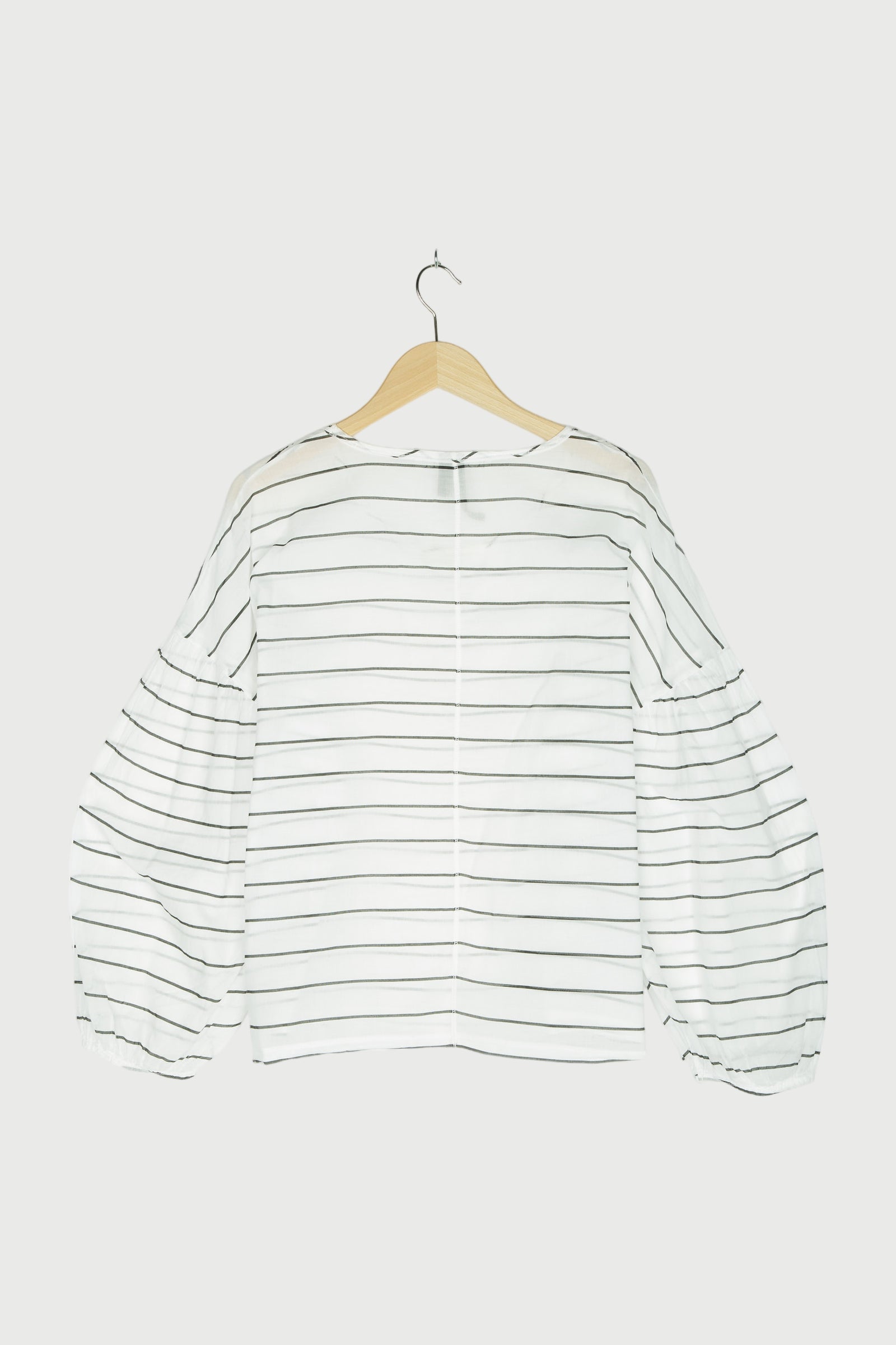 BALLOON SLEEVE BLOUSE STRIPE