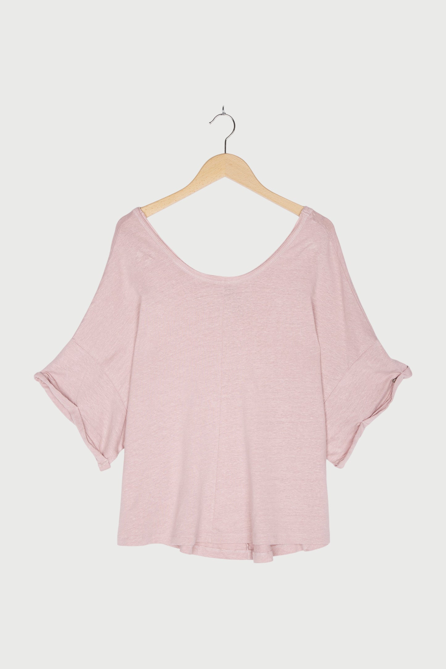 WIDE NECK TEE LINEN