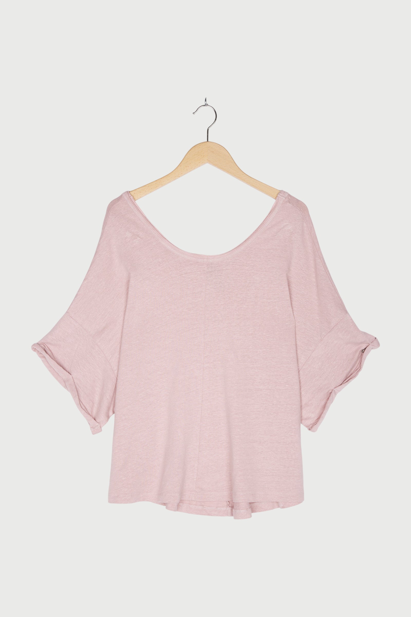 WIDE NECK TEE LINEN