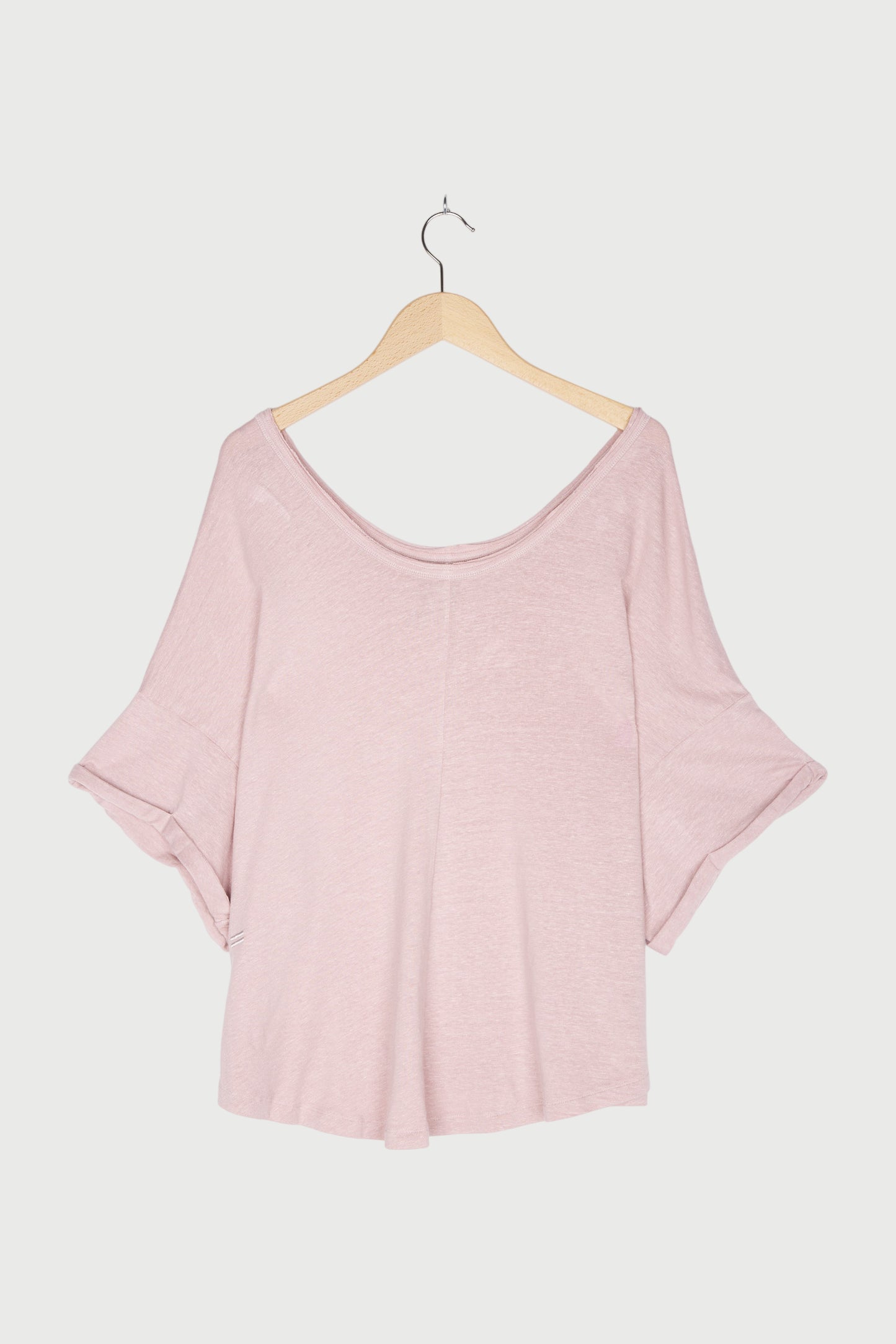 WIDE NECK TEE LINEN