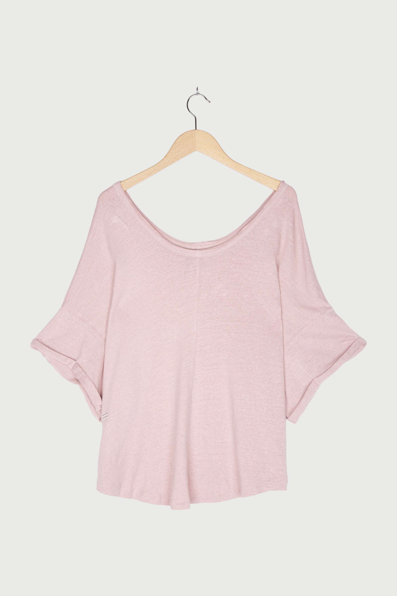 WIDE NECK TEE LINEN