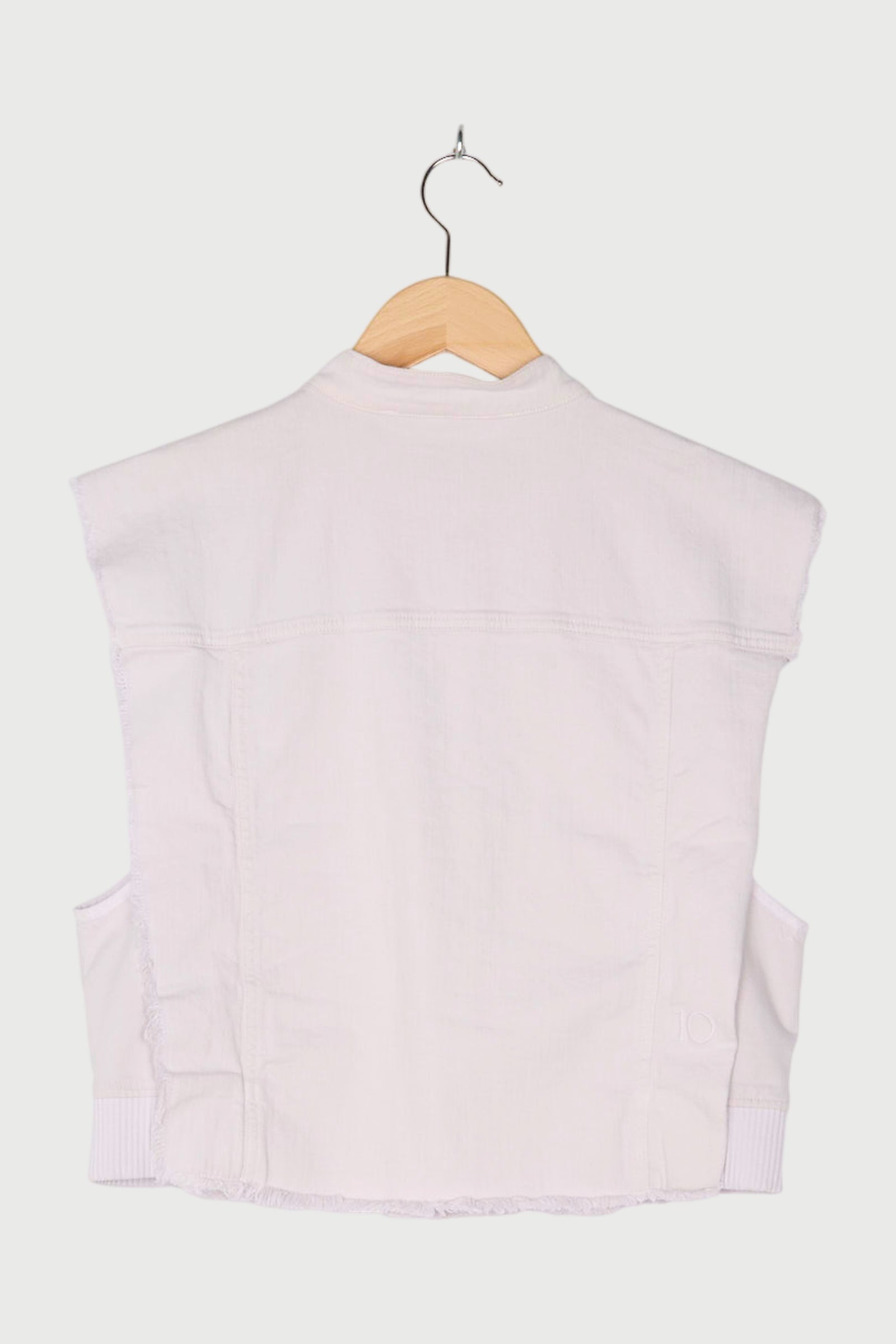 CROPPED TWILL GILET