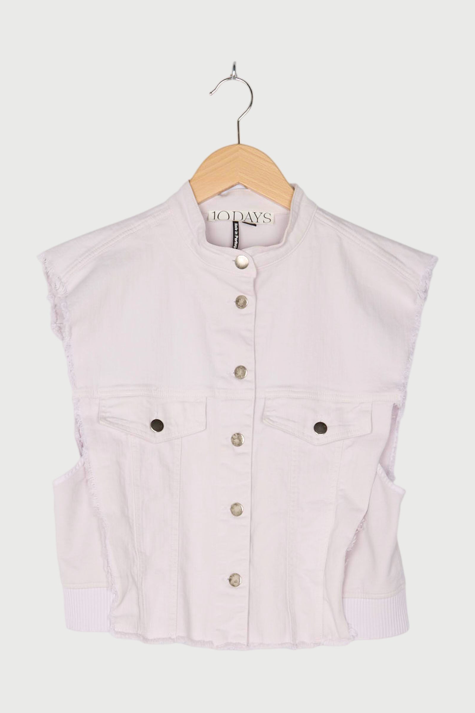 CROPPED TWILL GILET
