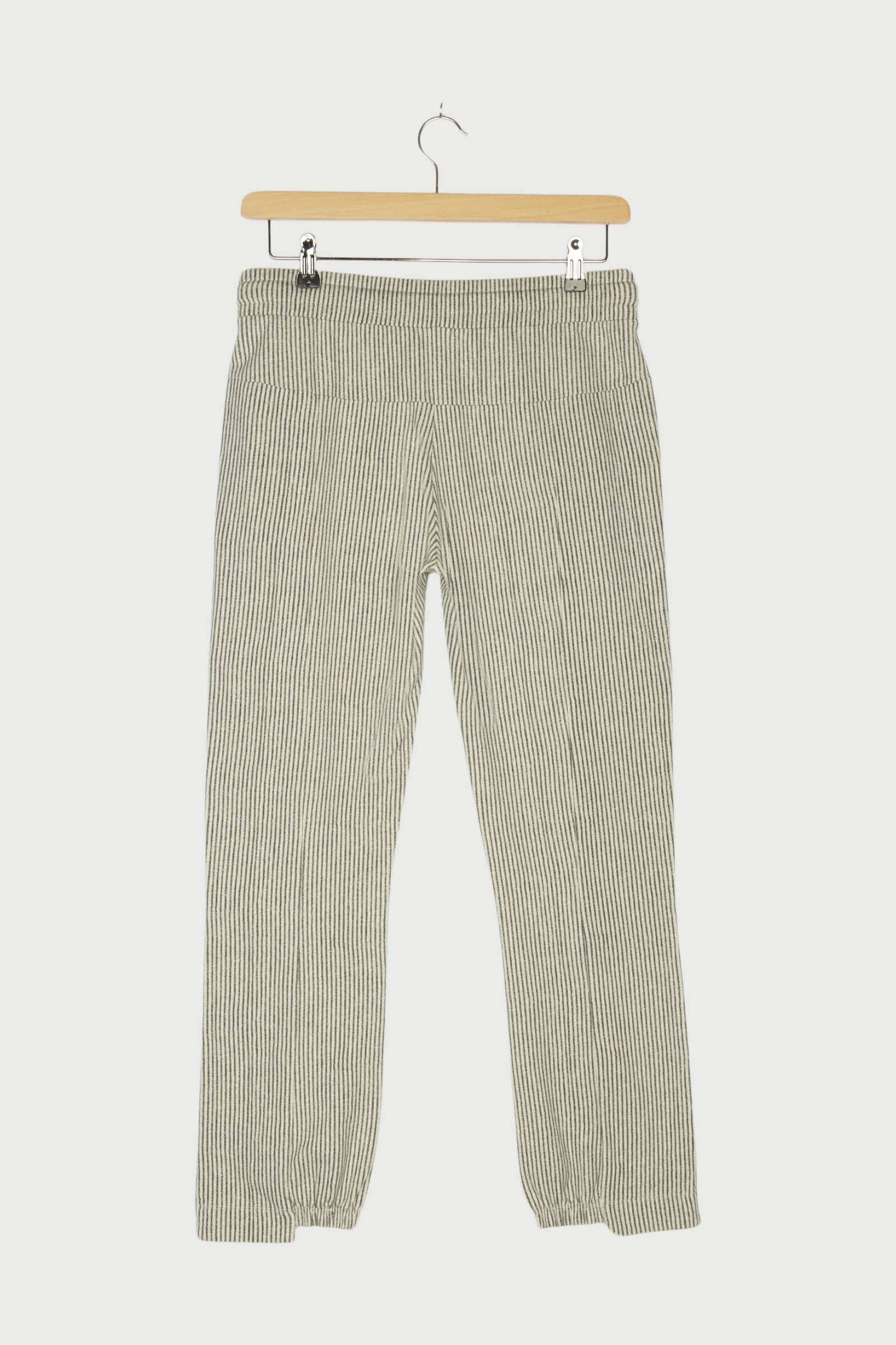 straight jogger denim stripe